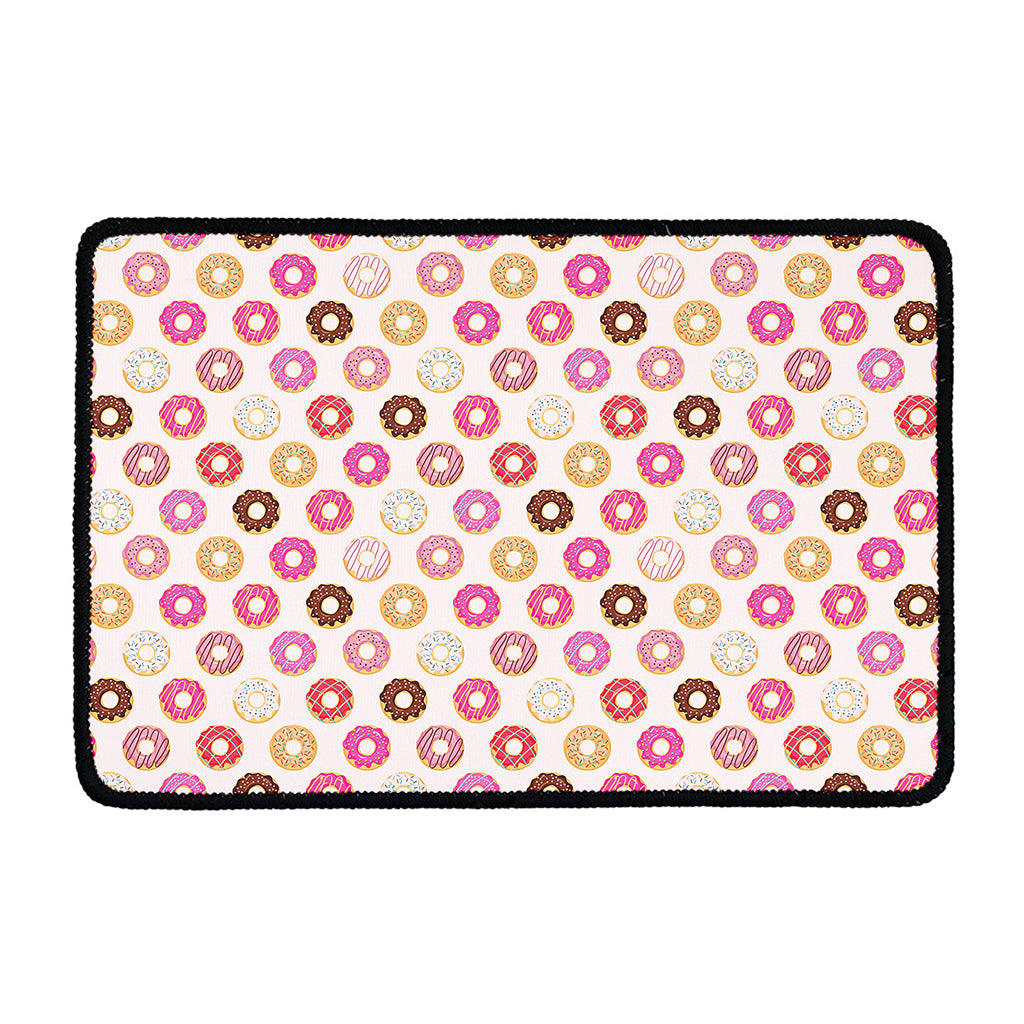 Pastel Donut Pattern Print Kitchen Mat