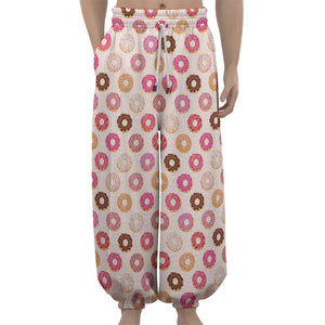 Pastel Donut Pattern Print Lantern Pants