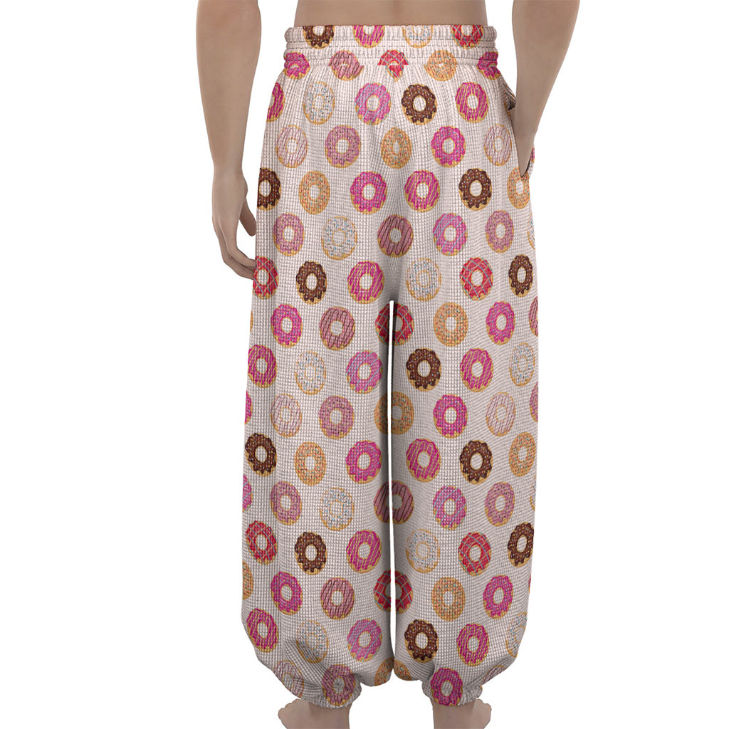 Pastel Donut Pattern Print Lantern Pants