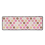Pastel Donut Pattern Print Long Kitchen Mat