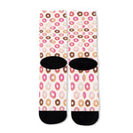 Pastel Donut Pattern Print Long Socks