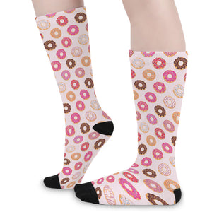 Pastel Donut Pattern Print Long Socks