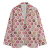 Pastel Donut Pattern Print Men's Blazer