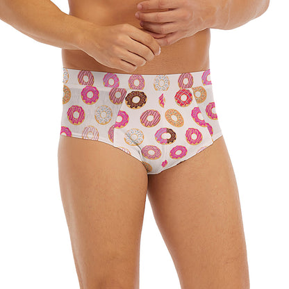 Pastel Donut Pattern Print Men's Briefs