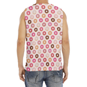 Pastel Donut Pattern Print Men's Fitness Tank Top