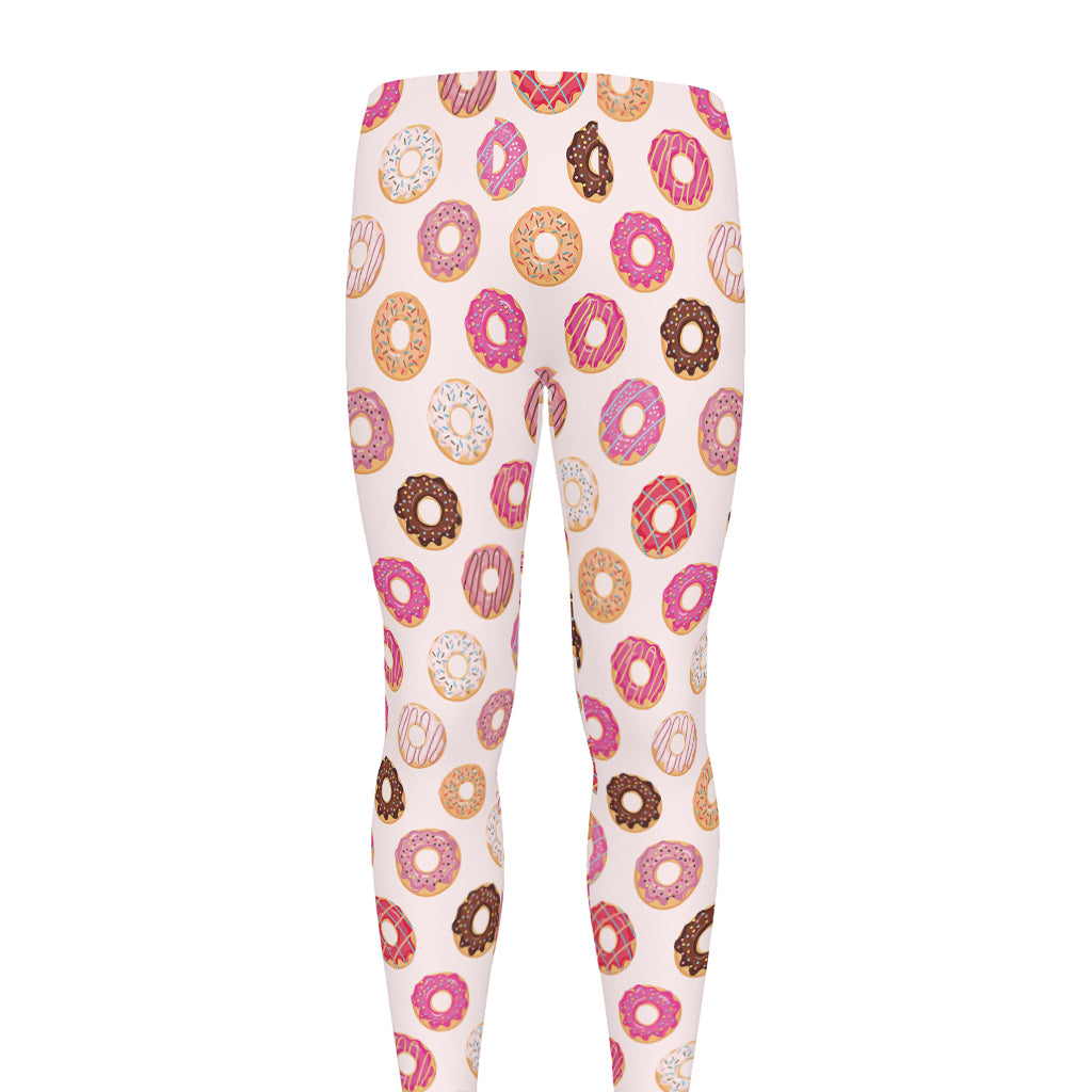 Pastel Donut Pattern Print Men's leggings