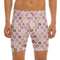 Pastel Donut Pattern Print Men's Long Boxer Briefs