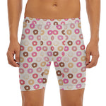 Pastel Donut Pattern Print Men's Long Boxer Briefs