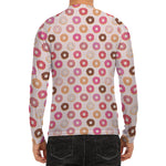 Pastel Donut Pattern Print Men's Long Sleeve Rash Guard