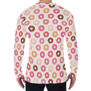 Pastel Donut Pattern Print Men's Long Sleeve T-Shirt