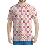 Pastel Donut Pattern Print Men's Polo Shirt