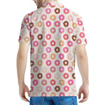 Pastel Donut Pattern Print Men's Polo Shirt