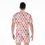 Pastel Donut Pattern Print Men's Rompers