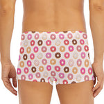 Pastel Donut Pattern Print Men's Short Boxer Briefs