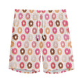Pastel Donut Pattern Print Men's Athletic Shorts