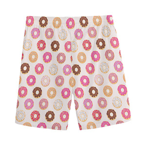 Pastel Donut Pattern Print Men's Sports Shorts