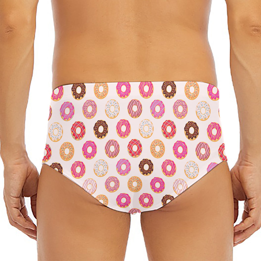 Pastel Donut Pattern Print Men's Triangle Swim Briefs