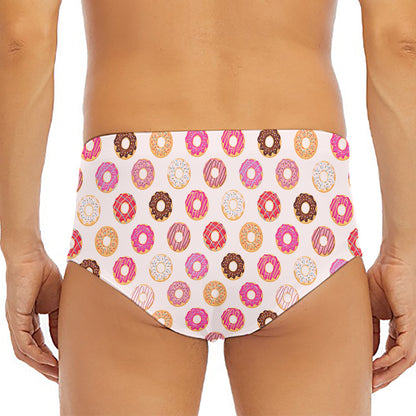 Pastel Donut Pattern Print Men's Triangle Swim Briefs