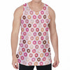 Pastel Donut Pattern Print Men's Velvet Tank Top