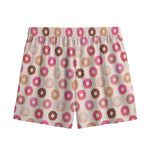 Pastel Donut Pattern Print Mesh Shorts