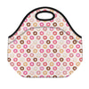 Pastel Donut Pattern Print Neoprene Lunch Bag