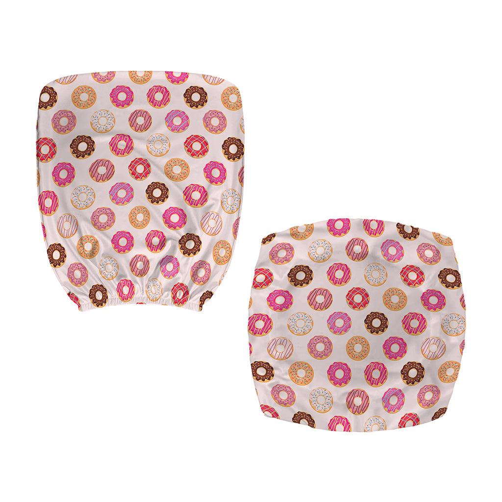 Pastel Donut Pattern Print Office Chair Cover