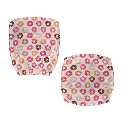 Pastel Donut Pattern Print Office Chair Cover