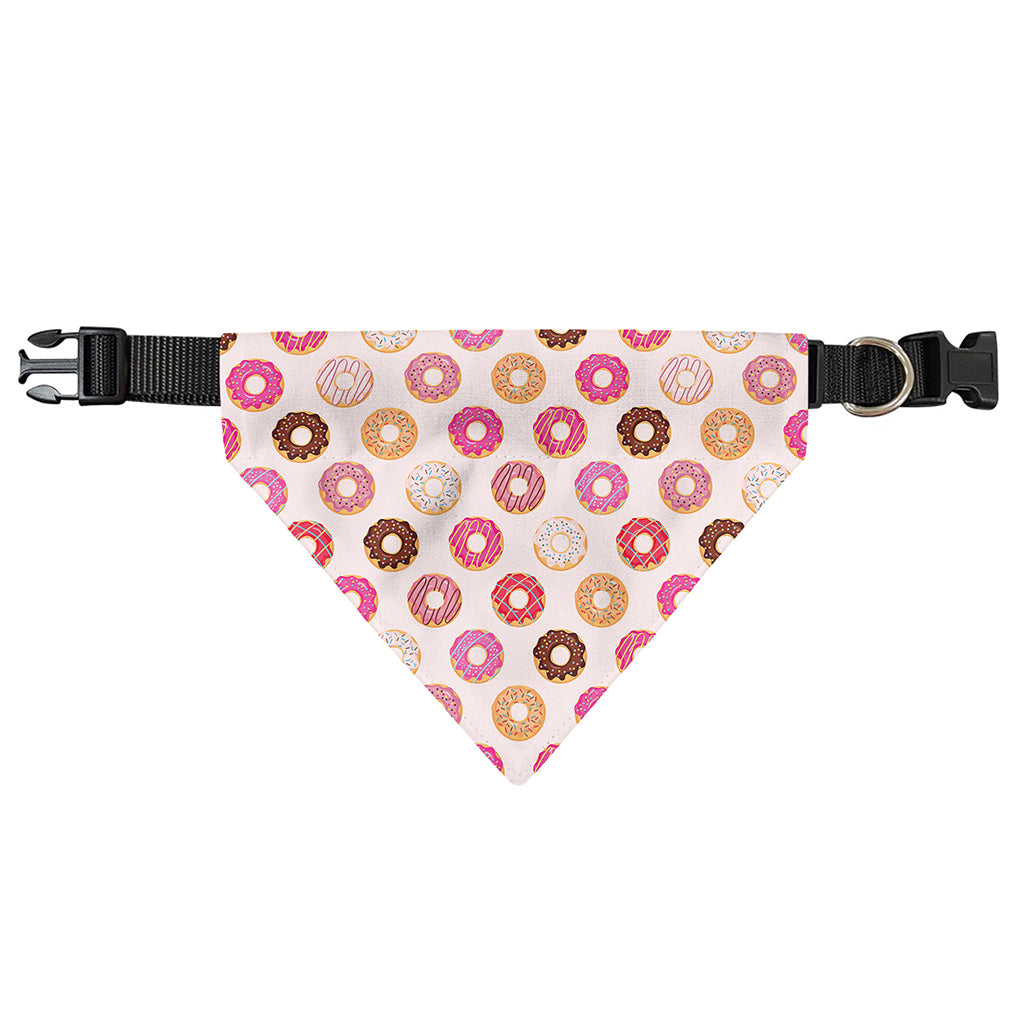 Pastel Donut Pattern Print Over The Collar Dog Bandana
