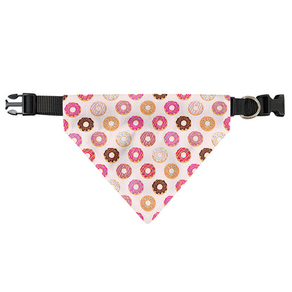 Pastel Donut Pattern Print Over The Collar Dog Bandana