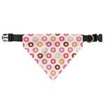 Pastel Donut Pattern Print Over The Collar Dog Bandana