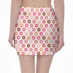 Pastel Donut Pattern Print Pencil Mini Skirt
