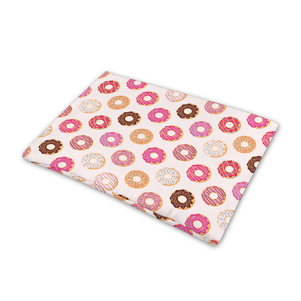Pastel Donut Pattern Print Pet Cooling Mat Cover