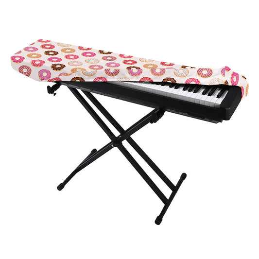 Pastel Donut Pattern Print Piano Keyboard Cover