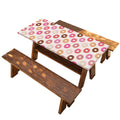 Pastel Donut Pattern Print Picnic Table Cover
