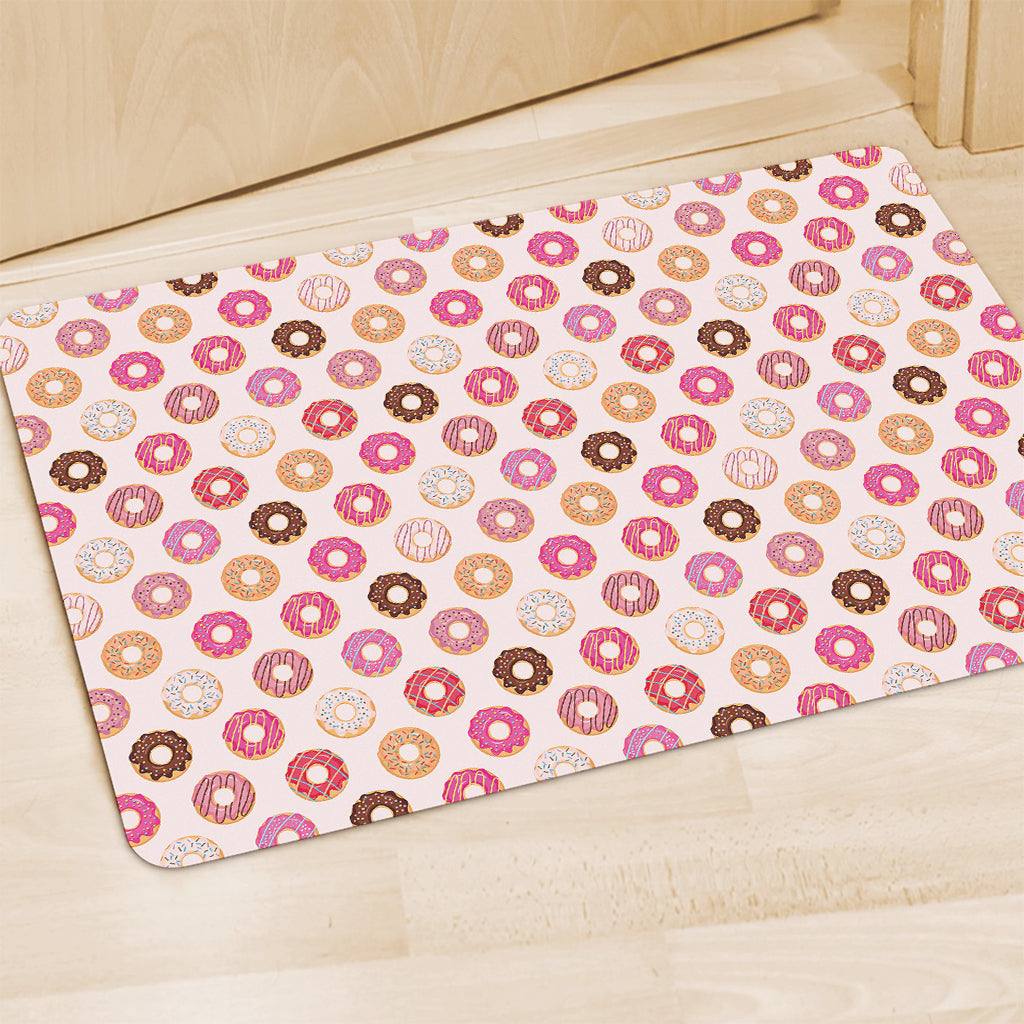 Pastel Donut Pattern Print Polyester Doormat