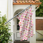 Pastel Donut Pattern Print Polyester Flag