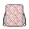 Pastel Donut Pattern Print Rectangular Crossbody Bag