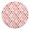 Pastel Donut Pattern Print Round Blanket