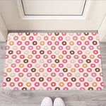 Pastel Donut Pattern Print Rubber Doormat