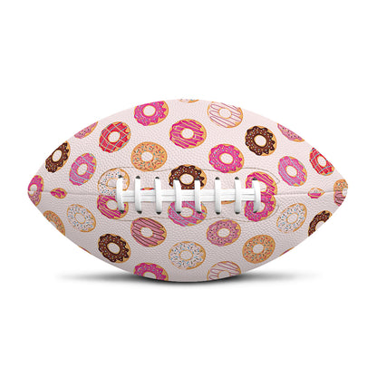 Pastel Donut Pattern Print Rugby Ball