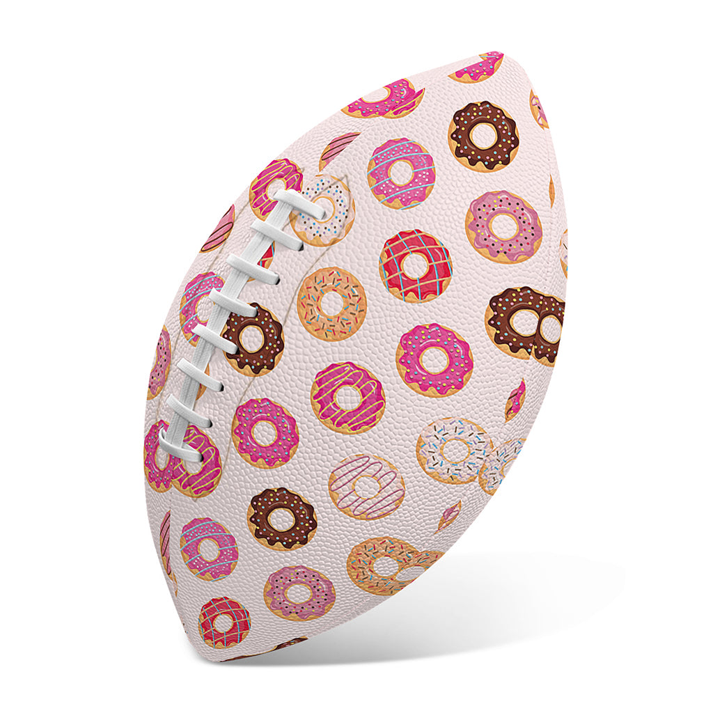 Pastel Donut Pattern Print Rugby Ball