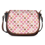 Pastel Donut Pattern Print Saddle Bag