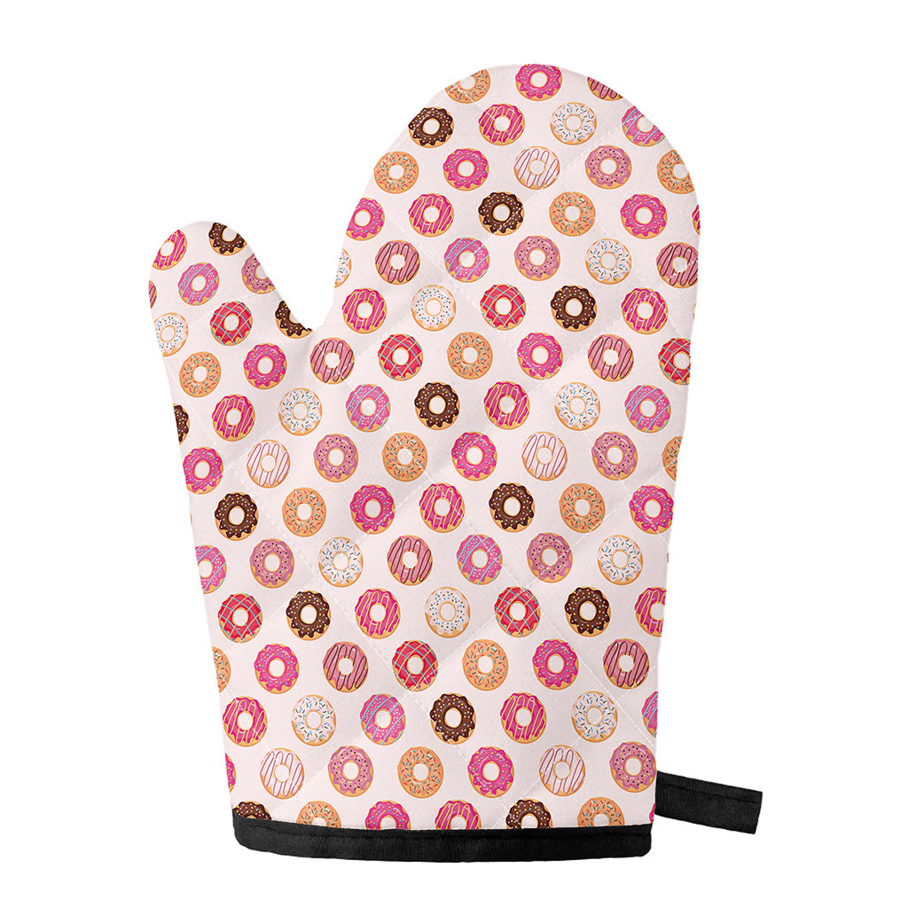 Pastel Donut Pattern Print Single Oven Mitt