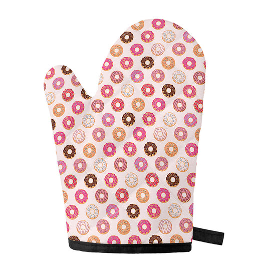 Pastel Donut Pattern Print Single Oven Mitt