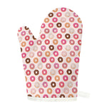 Pastel Donut Pattern Print Single Oven Mitt