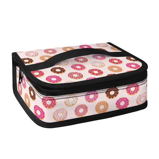 Pastel Donut Pattern Print Small Lunch Bag