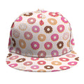 Pastel Donut Pattern Print Snapback Cap