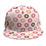 Pastel Donut Pattern Print Snapback Cap