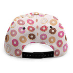 Pastel Donut Pattern Print Snapback Cap