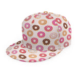 Pastel Donut Pattern Print Snapback Cap